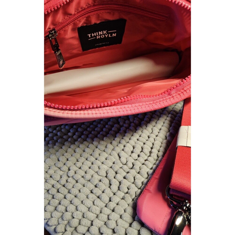 Think Royln Bank Street XL Crossbody w/ Pouch Bundle Fuchsia Ombre NWT - Picture 10 of 11